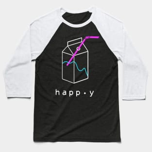 Happy - Aesthetic Vaporwave Baseball T-Shirt